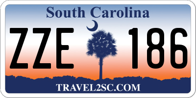 SC license plate ZZE186