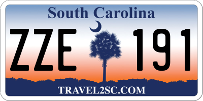 SC license plate ZZE191