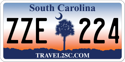 SC license plate ZZE224