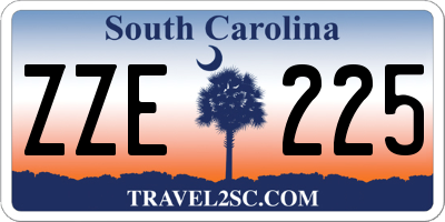 SC license plate ZZE225