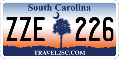 SC license plate ZZE226