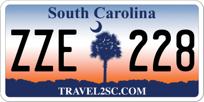 SC license plate ZZE228