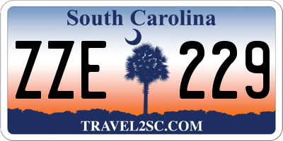 SC license plate ZZE229