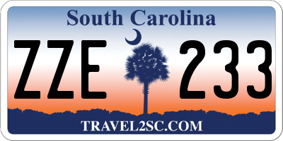 SC license plate ZZE233