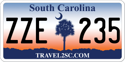 SC license plate ZZE235