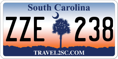 SC license plate ZZE238