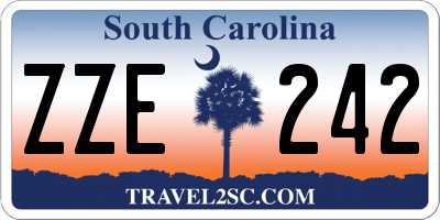 SC license plate ZZE242