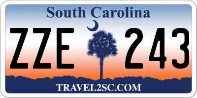SC license plate ZZE243