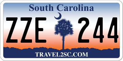 SC license plate ZZE244