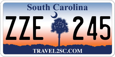 SC license plate ZZE245