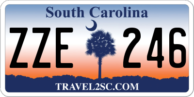 SC license plate ZZE246