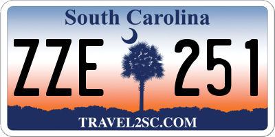SC license plate ZZE251