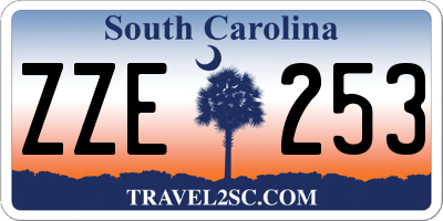 SC license plate ZZE253