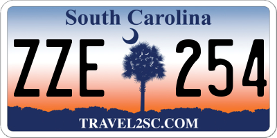 SC license plate ZZE254
