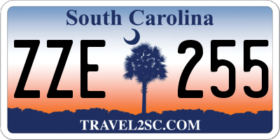 SC license plate ZZE255