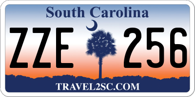 SC license plate ZZE256