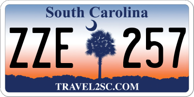 SC license plate ZZE257