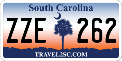 SC license plate ZZE262