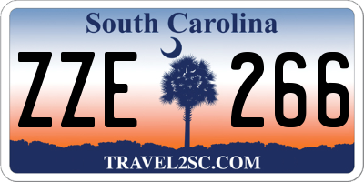 SC license plate ZZE266