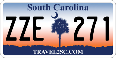 SC license plate ZZE271