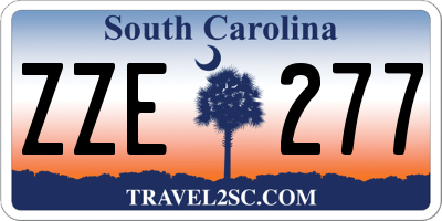 SC license plate ZZE277