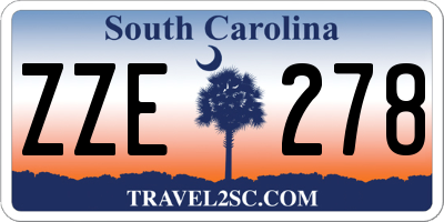 SC license plate ZZE278