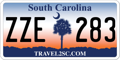 SC license plate ZZE283