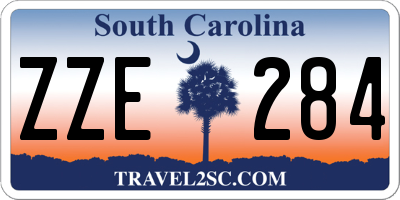 SC license plate ZZE284