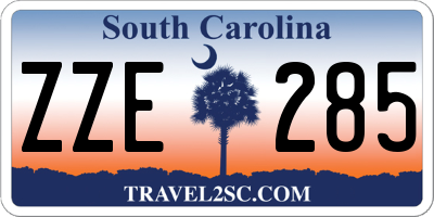 SC license plate ZZE285