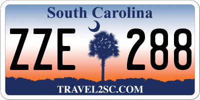 SC license plate ZZE288