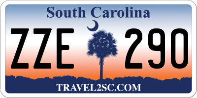 SC license plate ZZE290