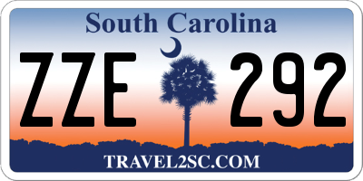 SC license plate ZZE292