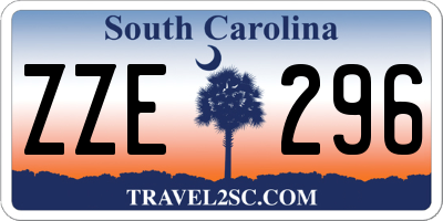 SC license plate ZZE296