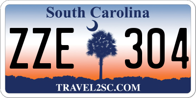SC license plate ZZE304