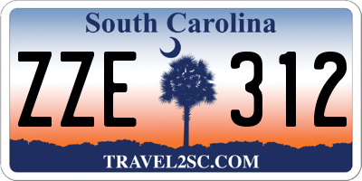 SC license plate ZZE312