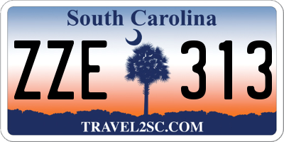 SC license plate ZZE313