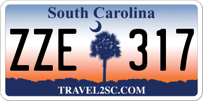 SC license plate ZZE317