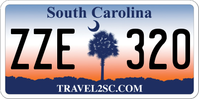 SC license plate ZZE320