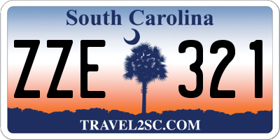 SC license plate ZZE321