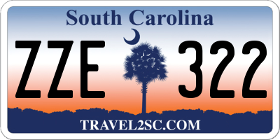 SC license plate ZZE322