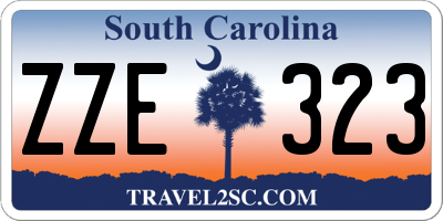 SC license plate ZZE323