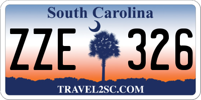 SC license plate ZZE326
