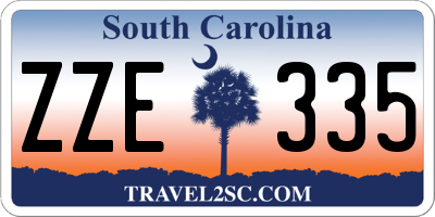 SC license plate ZZE335