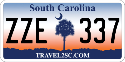 SC license plate ZZE337