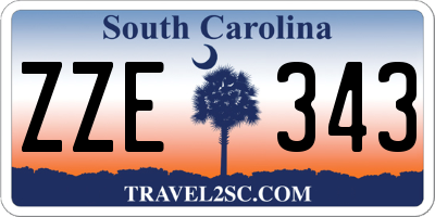 SC license plate ZZE343