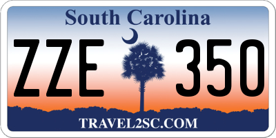 SC license plate ZZE350