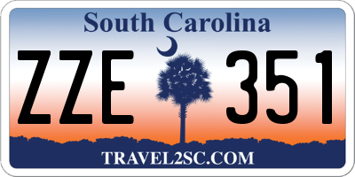 SC license plate ZZE351