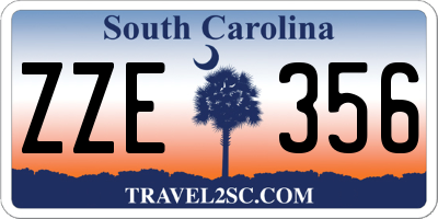 SC license plate ZZE356