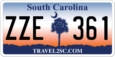 SC license plate ZZE361