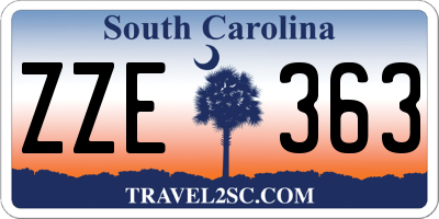 SC license plate ZZE363